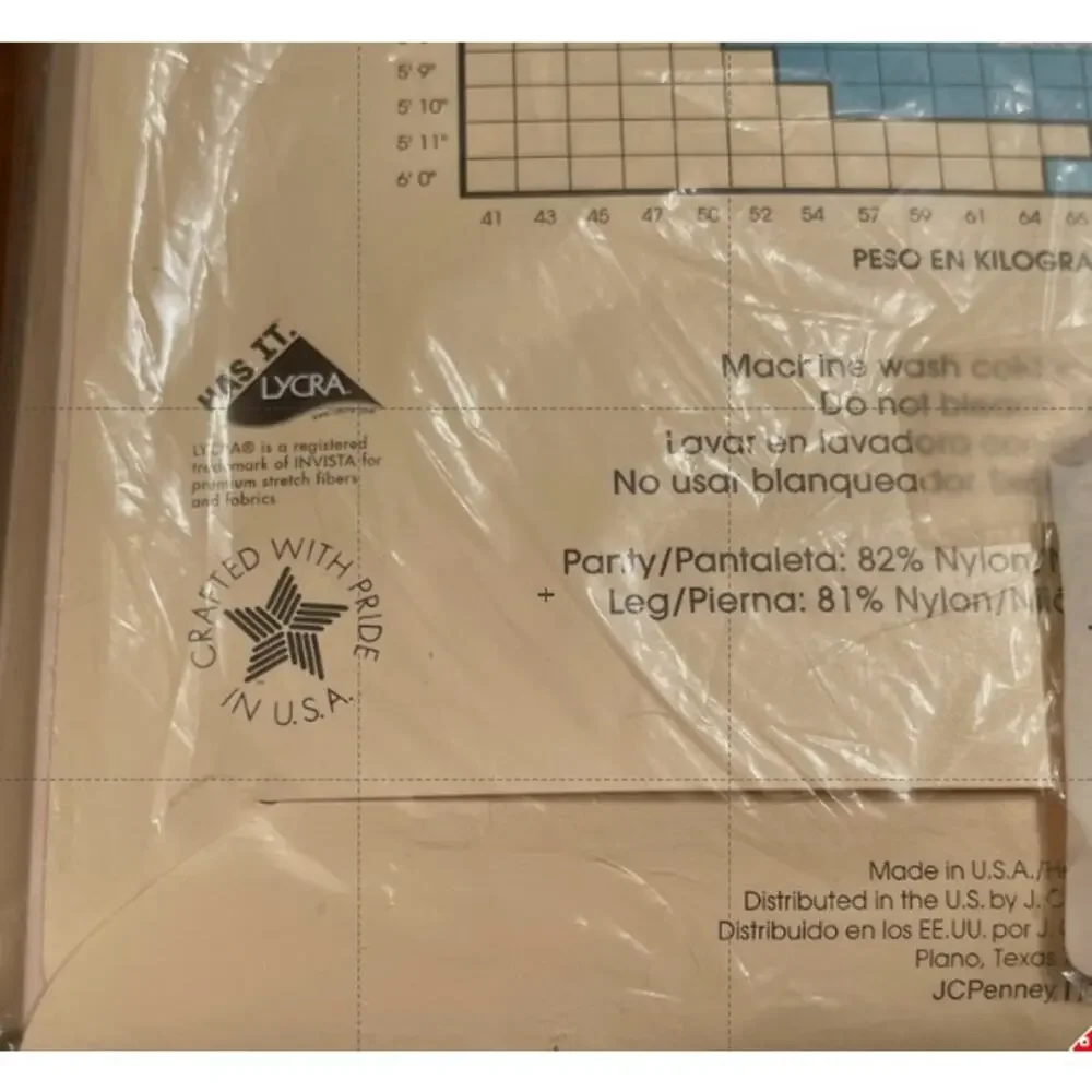 J.C. Penney East 5th Panty Hose Sheer Caress‎ Toeless Silky Sheer C-11
